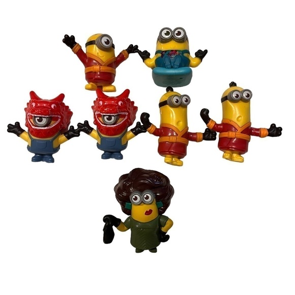 Minions Gru Lot Of 7 Small Figures Minion Action Figures Mixed Despicable Me - Picture 1 of 6